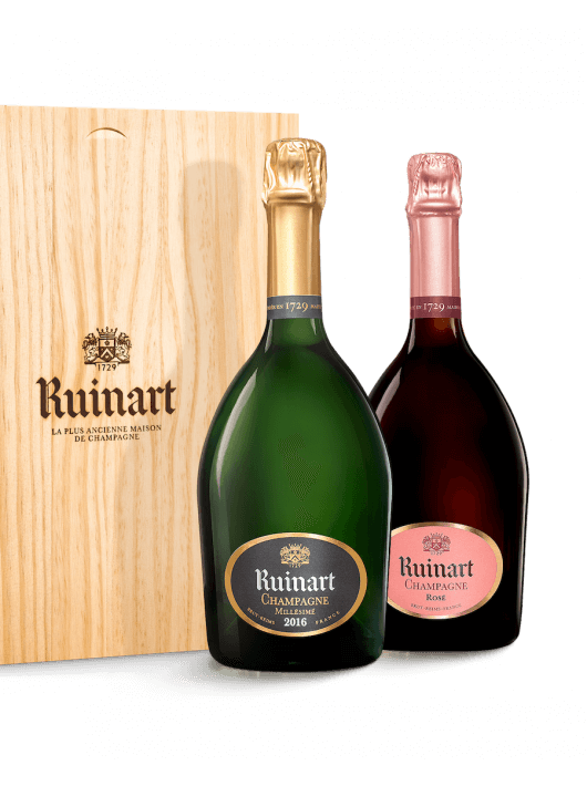 Ruinart CAISSE BOIS DUO Vintage 2016 Brut & Rosé - 2 x 75 cl