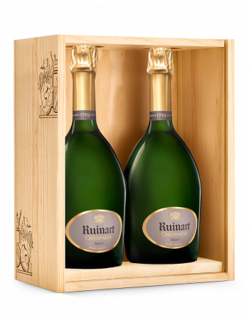 Ruinart HOLZKISTE MIT DEM DUO "R" Brut - 2 x 75 cl