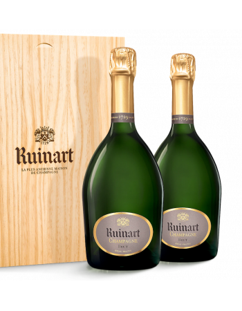 Ruinart HOLZKISTE MIT DEM DUO "R" Brut - 2 x 75 cl 2