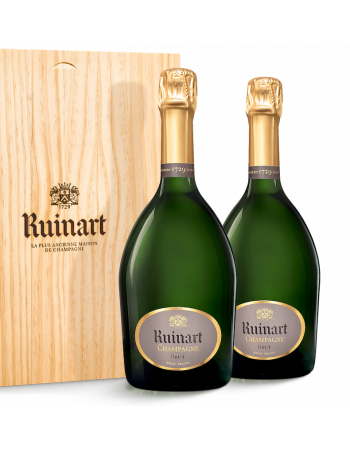 Ruinart WOODEN BOX DUO "R" Brut - 2 x 75 cl 2