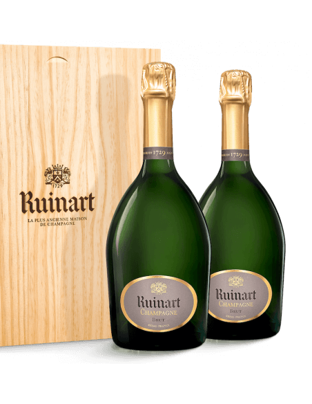 Ruinart CAISSE BOIS DUO "R" Brut - 2 x 75 cl