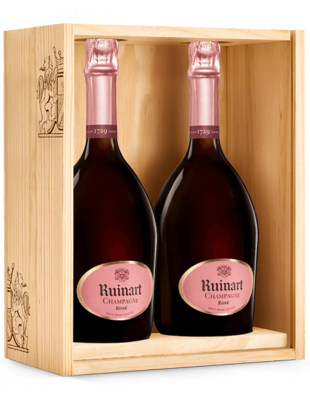 Ruinart HOLZKISTE MIT DEM DUO Rosé - 2 x 75 cl