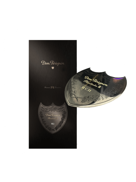 Dom Pérignon P2 Vintage 2006 Giftbox & Bouteille personnalisées avec gravures sur boucliers en métal - 75 cl