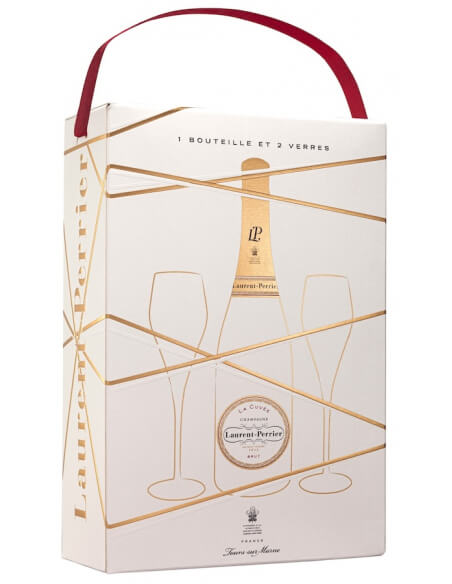 Laurent-Perrier La Cuvée Brut & 2 Verres, Limited Edition Giftbox - 75 cl