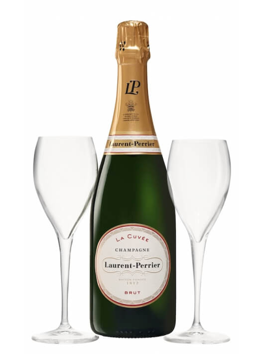 Laurent-Perrier La Cuvée Brut & 2 Verres, Limited Edition Giftbox - 75 cl