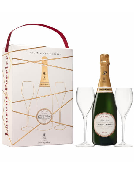 Laurent-Perrier La Cuvée Brut & 2 Glasses, Limited Edition Giftbox - 75 cl