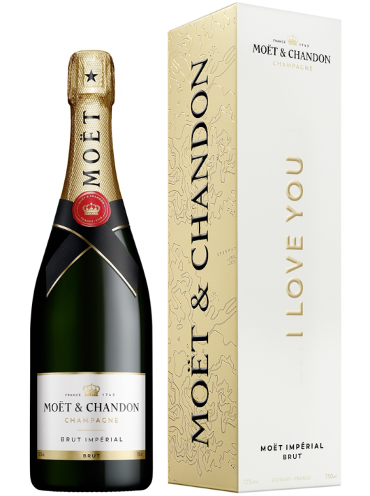 Moët & Chandon Set "I LOVE YOU" Rosé & Brut - 2 x 75 CL