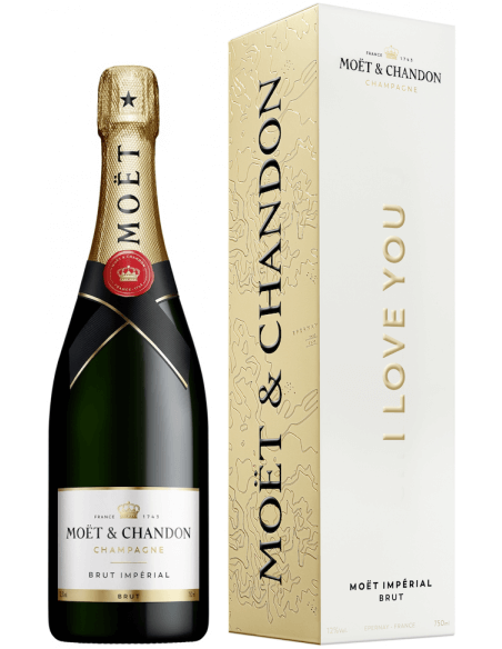Moët & Chandon Set "I LOVE YOU" Rosé & Brut - 2 x 75 CL