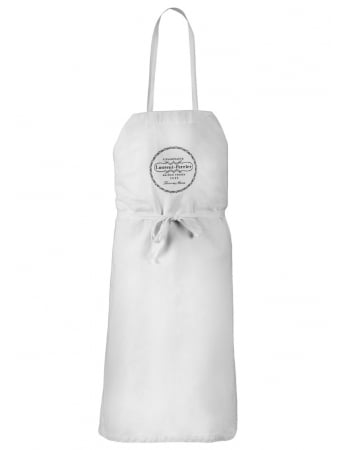 Laurent-Perrier White Caviste Apron with Embroidered Laurent-Perrier Logo
