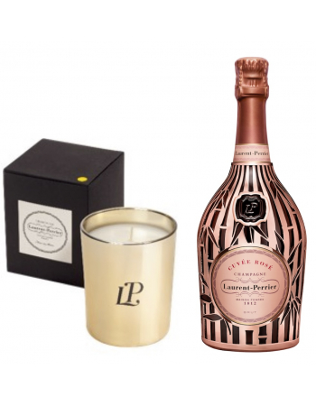 Laurent-Perrier Set 1 Bougie Or & Cuvée rosé "BAMBOU" - 75 cl