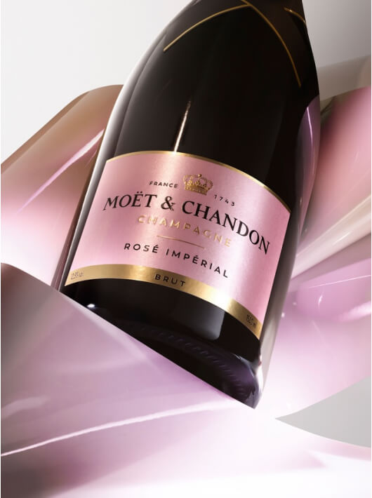 Moët & Chandon Set 2 Keramikgläser Rose + Rosé Impérial - 1 x 75 CL