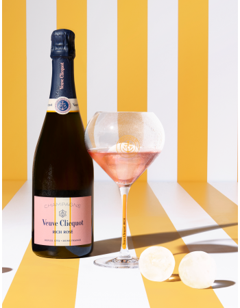 Veuve Clicquot Set 2 Glasses & Rich rosé ice - 75 cl