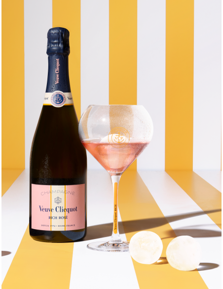 Chandon & Veuve Clicquot ロゼセット　750×2 Veuve Clicquot Set 2 Glasses & Rich rosé ice - 75 cl