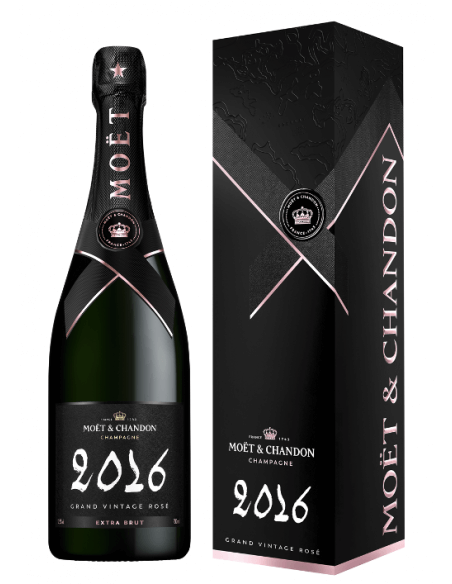 Moët & Chandon Set 2 Glasses & Grand Vintage 2016 Rosé - 75 cl
