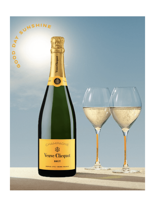 Veuve Clicquot Set 2 Gläser & 1 Carte Jaune Brut - 75 cl