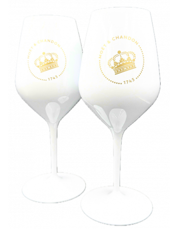 Moët & Chandon 2 White Acrylics Glasses