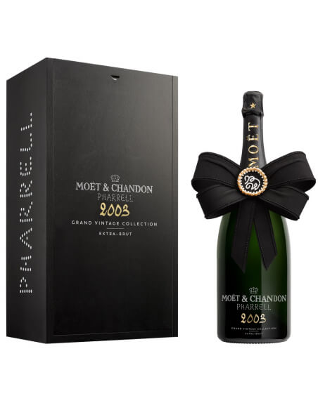MOËT & CHANDON GRAND VINTAGE 2003 箱付き Moët & Chandon X PHARRELL WILLIAMS Grand Vintage 2003 Magnum Wooden