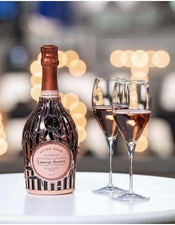 Laurent-Perrier Set 6 Gläser & 3 Cuvée Rosé "Metallkäfig“ - 3 x 75 cl 2