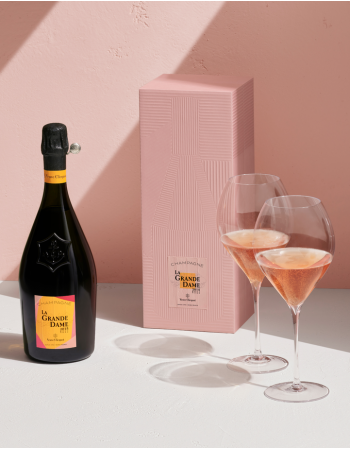 Veuve Clicquot Set 2 Gläser & La Grande Dame Rosé BY Paola Paronetto Vintage 2015 - 75 cl
