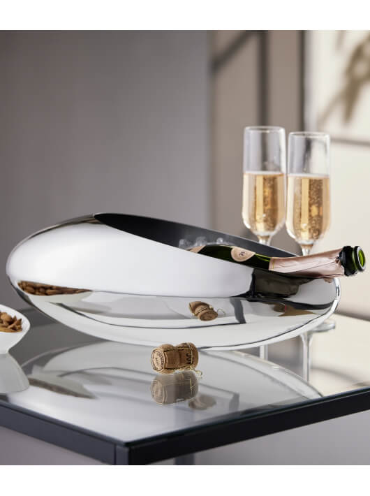 Champagne Seau à glace Acier inoxydable, hautement poli 42 cm (l)