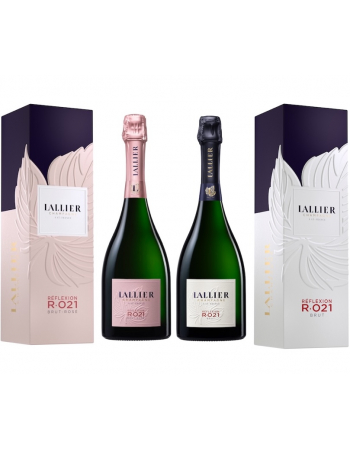 LALLIER CHAMPAGNE DUO Rosé & Brut Réflexion R.021 - 75cl