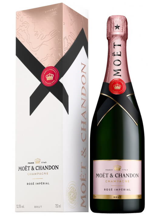 Moët & Chandon Set 2 Gläser & 1 Giftbox Rosé Impérial - 75 cl