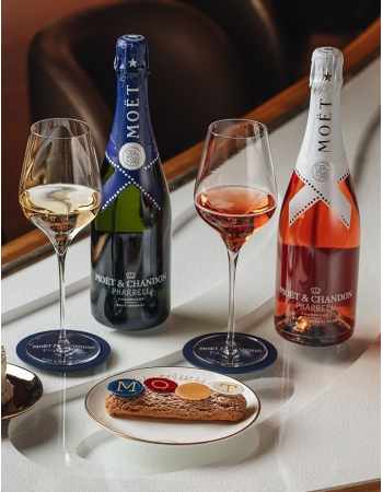 Moët & Chandon X PHARRELL WILLIAMS Set 2 glasses & 2 Giftbox Brut & Nectar Impérial - 2 x 75 cl