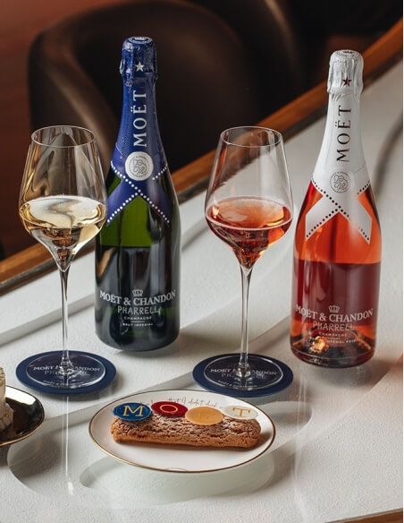 Moët & Chandon X PHARRELL WILLIAMS Set 2 verres & 2 coffrets Brut & Nectar Impérial - 2 x 75 cl