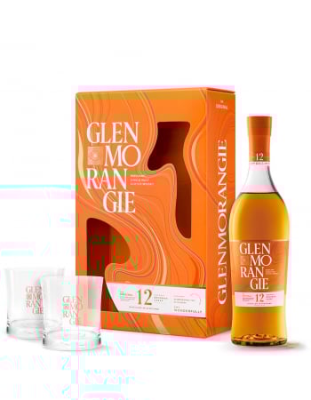 Whisky Glenmorangie Set 2 Tumblers & Original 12 years - 40% - 70 CL