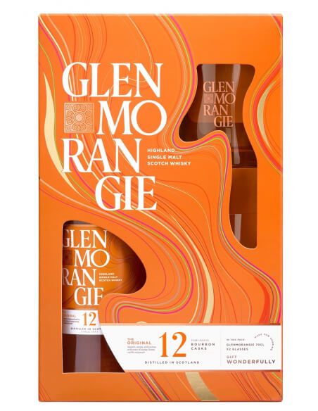 Whisky Glenmorangie Set 2 Tumblers & Original 12 years - 40% - 70 CL