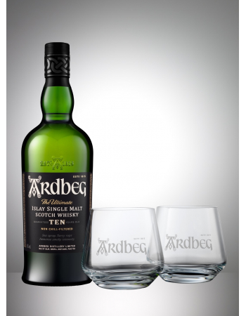Whisky Ardbeg Set 2 Tumblers & 10 YEARS OLD ISLAY SINGLE MALT - 46% - 70 CL 2