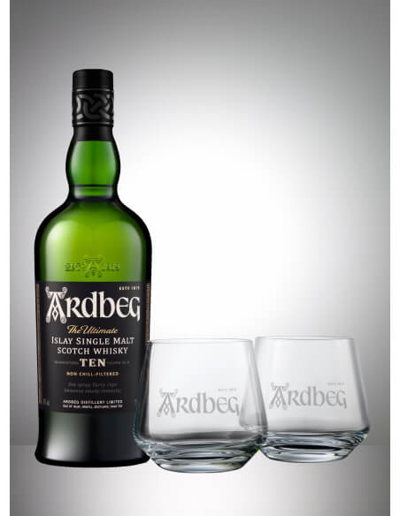 【2セット】Ardbeg TEN 700ml スコッチウイスキー グラス付き ARDBEG（アードベッグ） 【10/14発売 数量限定】アードベッグ10年