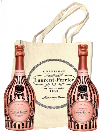 Laurent-Perrier Set 1 Stofftasche & 2 Cuvée Rosé Limited Edition "BAMBOU" - 2 x 75 cl