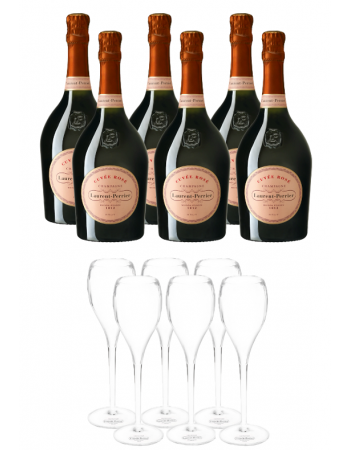Laurent-Perrier Set 6 verres incassables & 6 Cuvée rosé - 6 x 75 cl