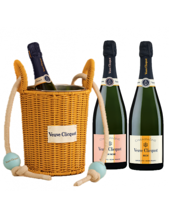 Veuve Clicquot Set ICE BUCKET RICH & 2 Verres & Moule à Glaçon & 2 Rich Rosé & 2 Rich - 4 x 75 cl