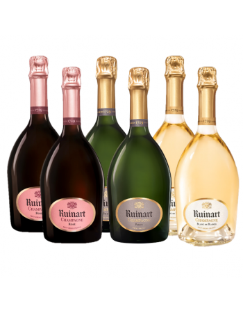 Ruinart Set 2 Blanc de blancs & 2 Brut & 2 Rosé - 6 x 75 cl