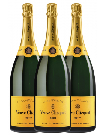 Veuve Clicquot Set 3 Magnum Carte Jaune + 4 verres + 1 Bottle STOP ALESSI - 3 x 150 cl 2