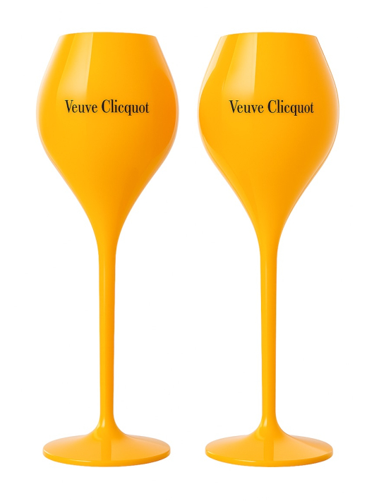 Veuve Clicquot Set 2 TRITAN Glasses & 1 Brut Yellow Card - 1 x 75 cl