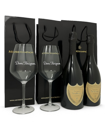 Dom Pérignon Set 2 Verres Tritan & 2 Bottles Vintage 2015 blanc - 2 x 75 cl