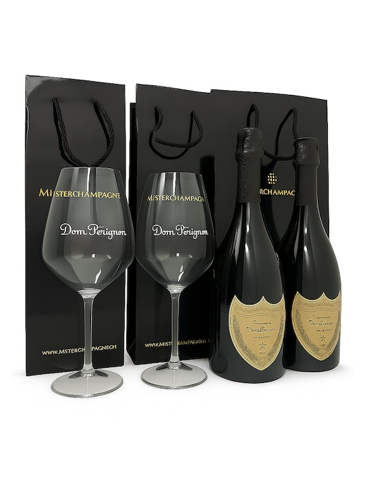 Dom Pérignon Set 2 Verres Tritan & 2 Bottles Vintage 2015 blanc - 2 x 75 cl