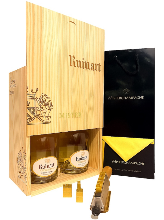 Ruinart Personnalisation Coffret BOIS 6 lettres dorées maximum