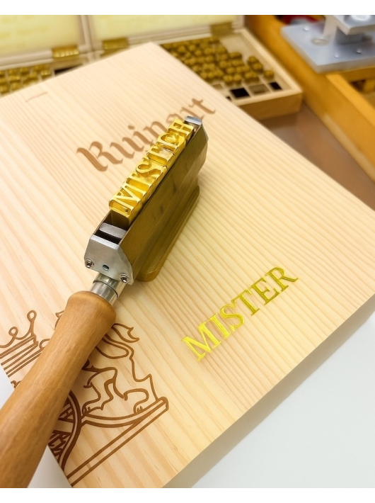 Ruinart CAISSE BOIS DUO Brut Personnalisable avec lettres dorées - 2 x 75 cl
