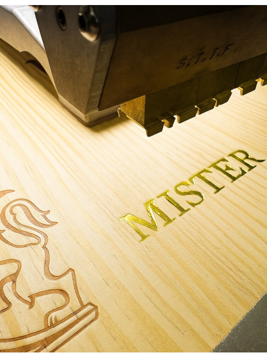 Ruinart DUO Rosé WOODEN BOX customisable with gold letters - 2 x 75 cl