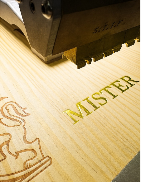 Ruinart DUO Rosé WOODEN BOX customisable with gold letters - 2 x 75 cl