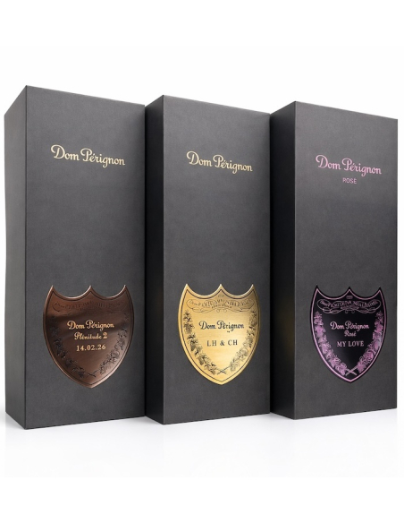 Dom Pérignon Bouclier en métal personnalisé pour coffret - 8 lettres maximum