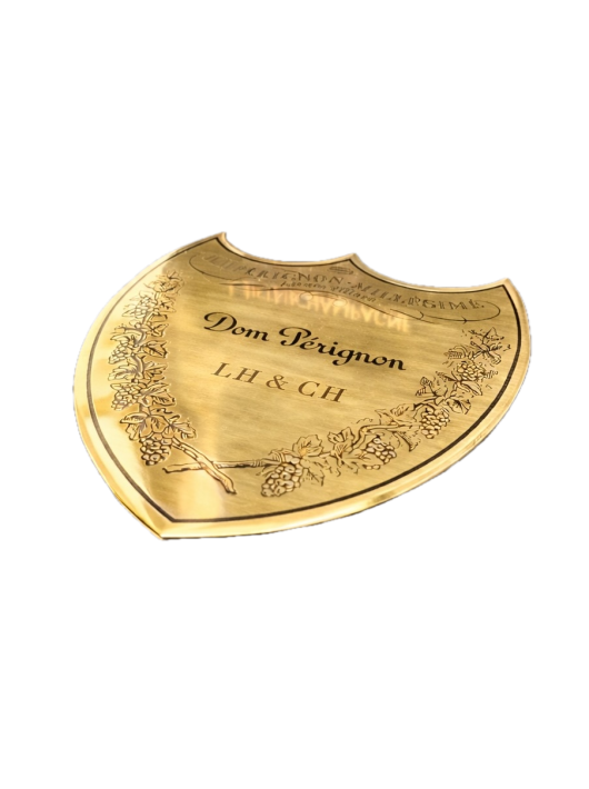 Dom Pérignon Personalised metal bottle shield - 8 letters maximum
