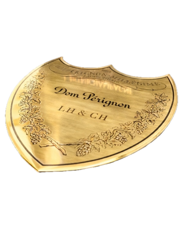 Dom Pérignon Bouclier en métal personnalisé pour coffret - 8 lettres maximum 2