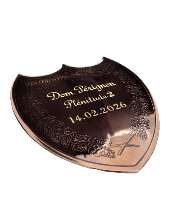 Dom Pérignon Personalized metal shield for P2 Giftbox - 8 letters maximum 2