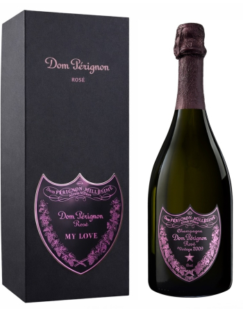 Dom Pérignon Vintage 2009 Rosé Personalisierte Giftbox mit Gravur auf Metallschild - 75 cl
