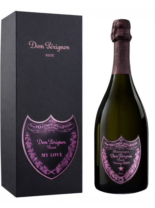 Dom Pérignon Vintage 2009 Rosé Giftbox with engraving on metal shield - 75 cl